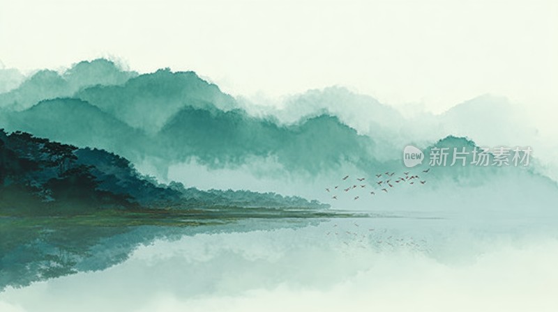 水墨山水意境画