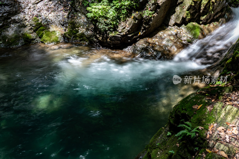 湖北 襄阳  保康县 五道峡 森林 瀑布