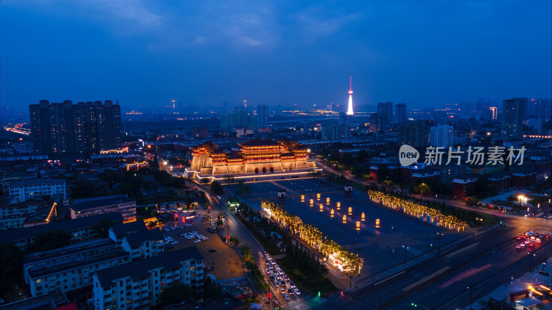 河南洛阳古建筑航拍