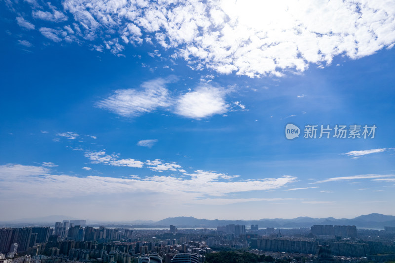 广东肇庆星湖景区全景航拍摄影图