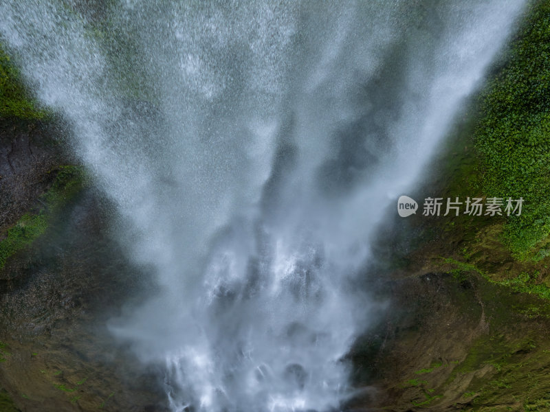 广西百色通灵大峡谷大落差瀑布高空航拍