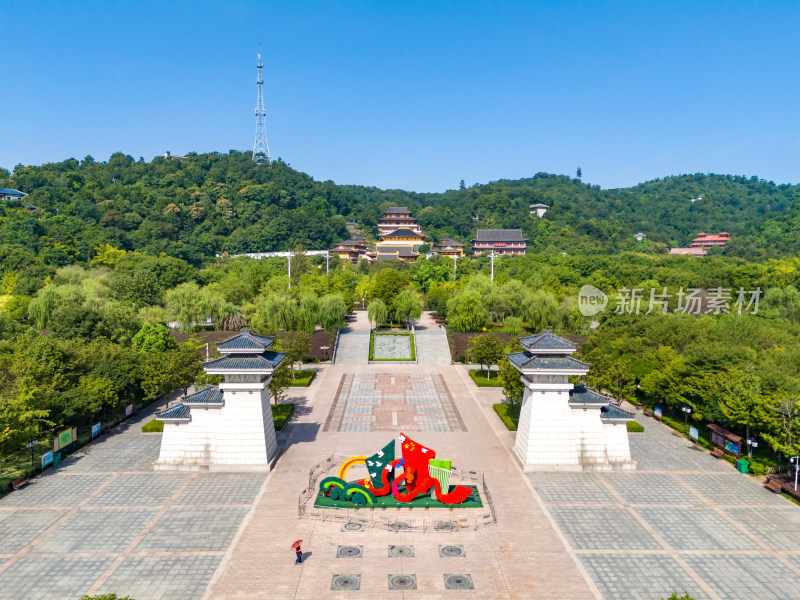 鄂州西山古灵泉寺航拍图