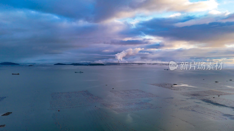 蓝色海洋大海自然风光南澳岛航拍图