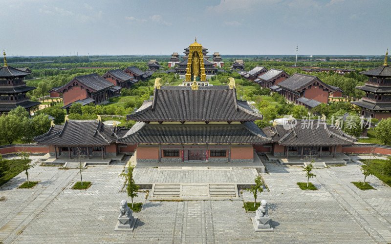 天津市宝坻区大觉禅寺航拍