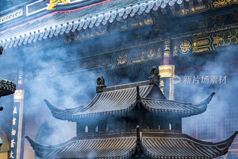 浙江普陀山法雨寺禅院建筑风光