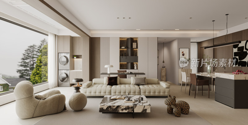 现代风格客厅室内场景