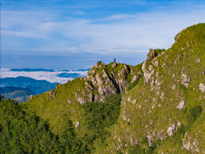 森林大山原生态云海航拍