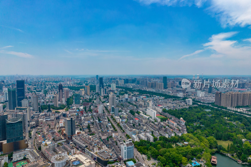 航拍安徽合肥城市大景