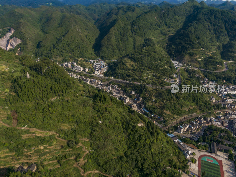 自然风光祖国山川河流航拍摄影图