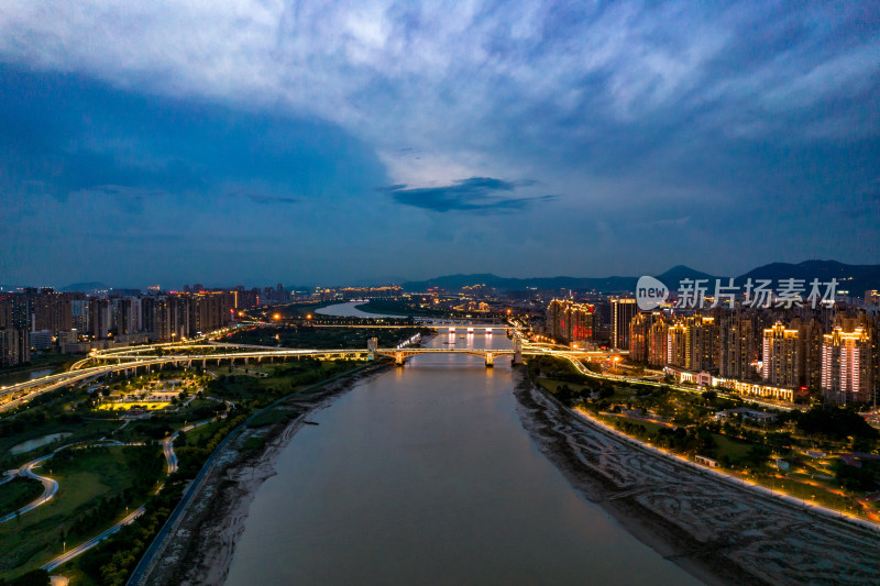 福建泉州天安大桥航拍摄影图