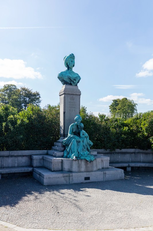 哥本哈根神农喷泉景区内雕像