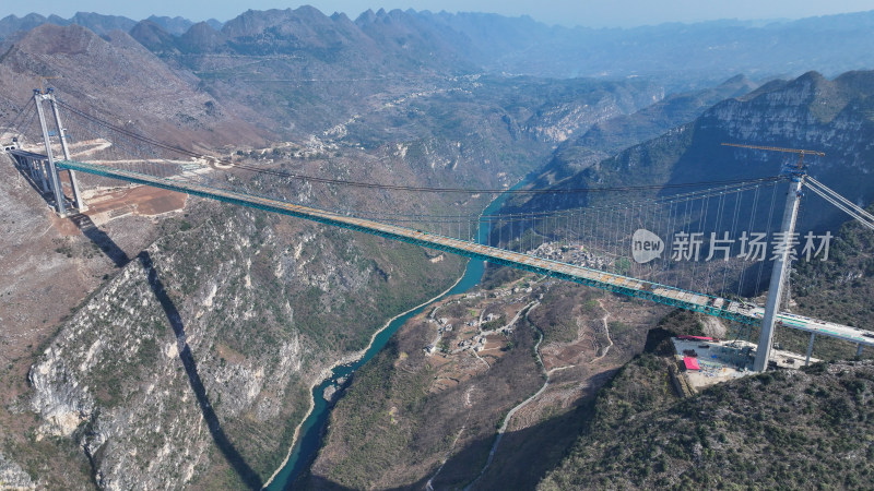 贵州花江峡谷大桥建设