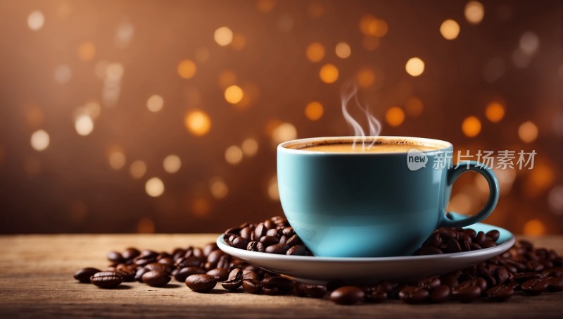 咖啡豆咖啡拉花香醇咖啡特写背景