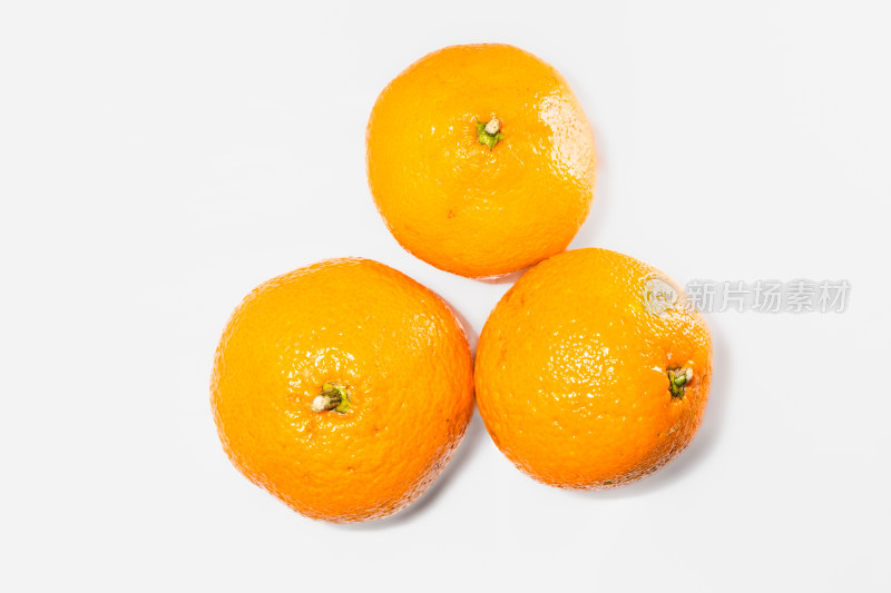 3个橘子水果食物