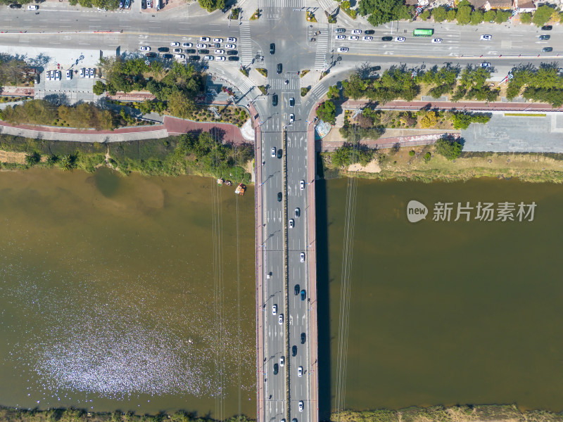 仙游依山傍水的城镇住宅区鸟瞰全景