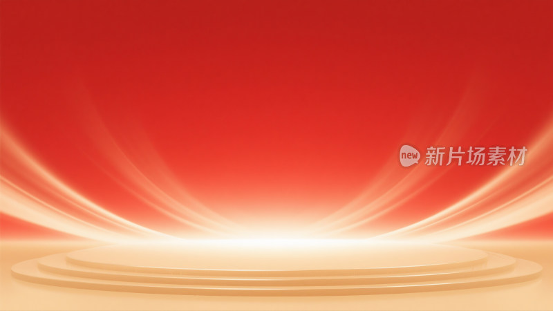 红色背景舞台展示平台