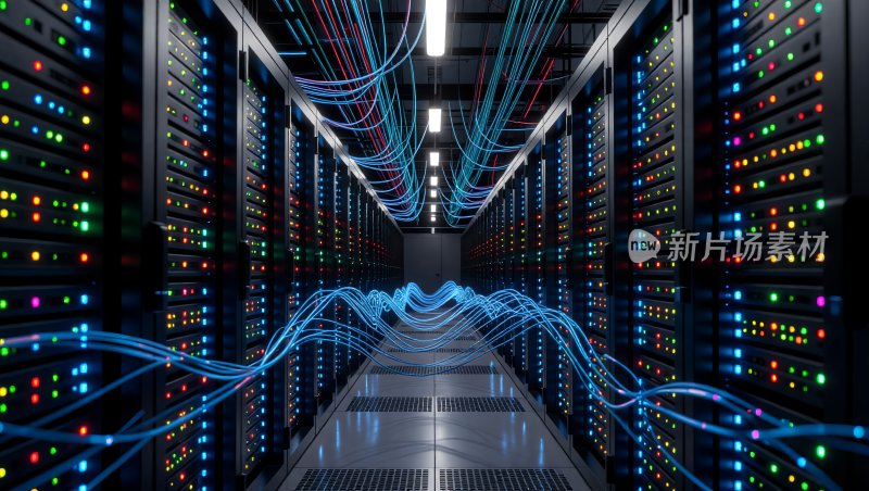 服务器机房内网络线路场景