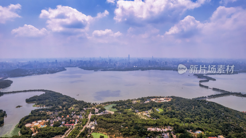 武汉东湖风景区航拍