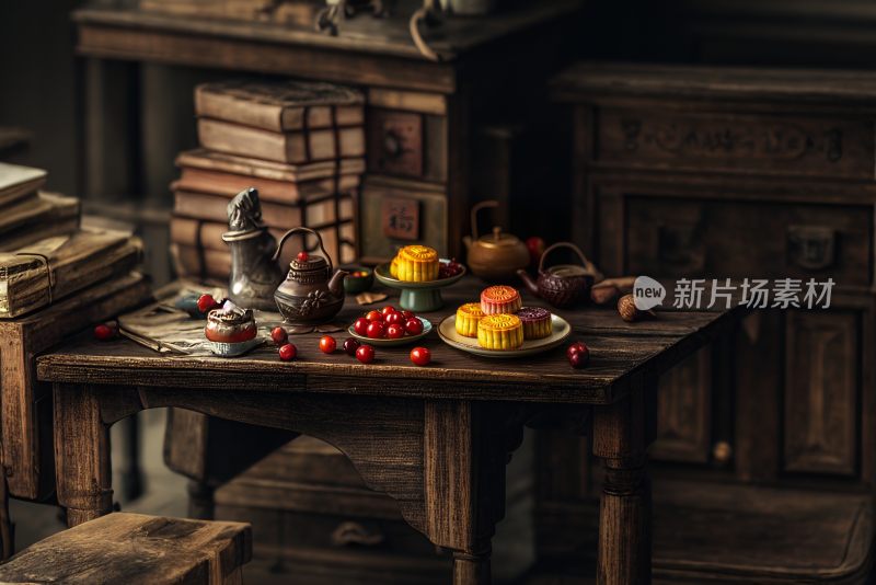 中秋节月饼创意摄影