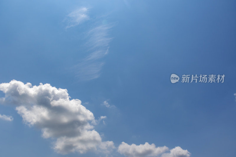 晴朗天空蓝天白云自然风景背景
