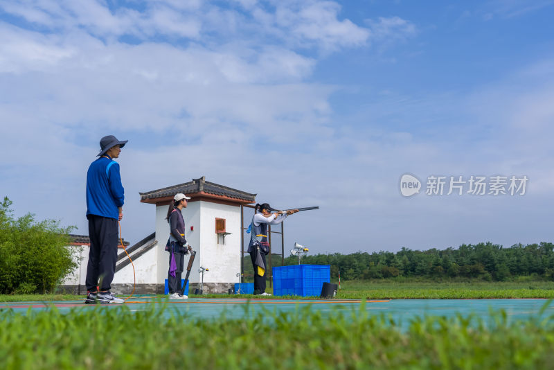 河南省第十四届运动会飞碟射击比赛现场