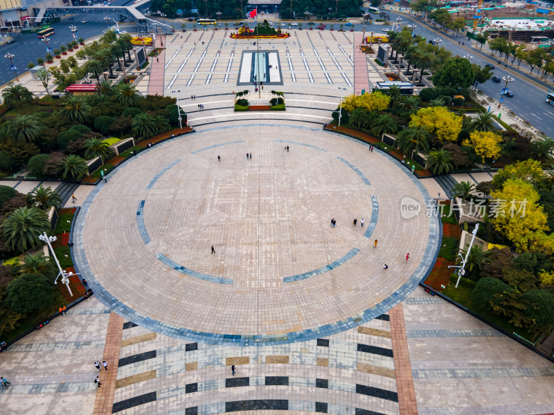 江西南昌城市风光地标建筑航拍