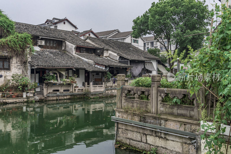 绍兴仓桥直街江南水乡风景