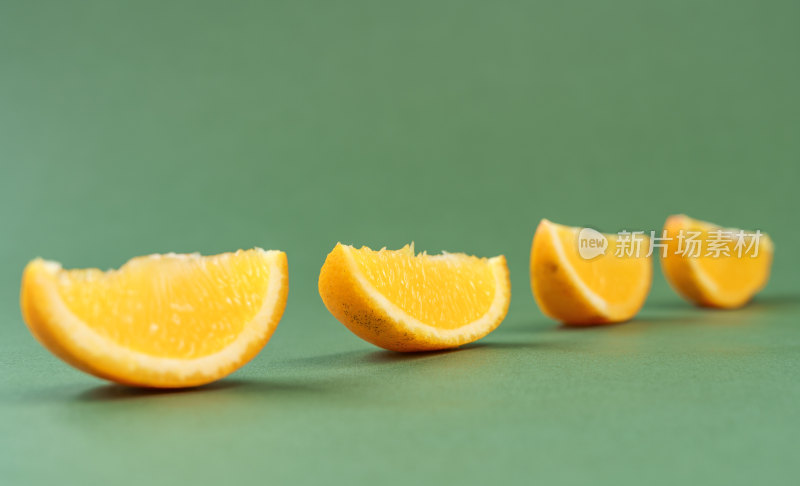 新鲜的橙子水果切片静物
