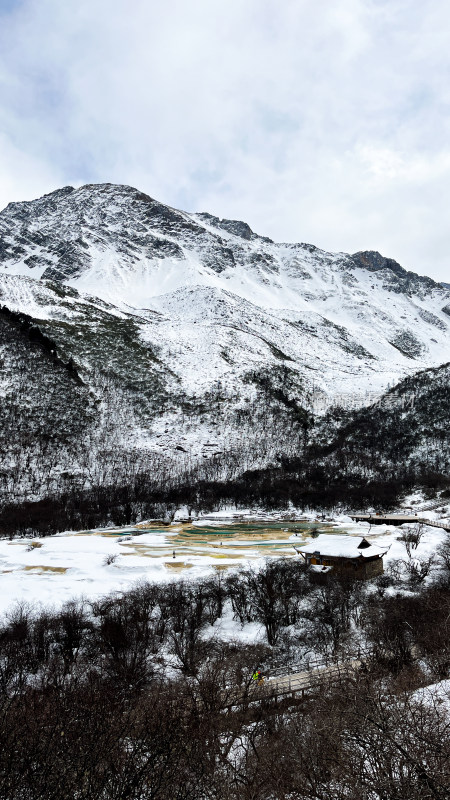 四川黄龙景区的冬天