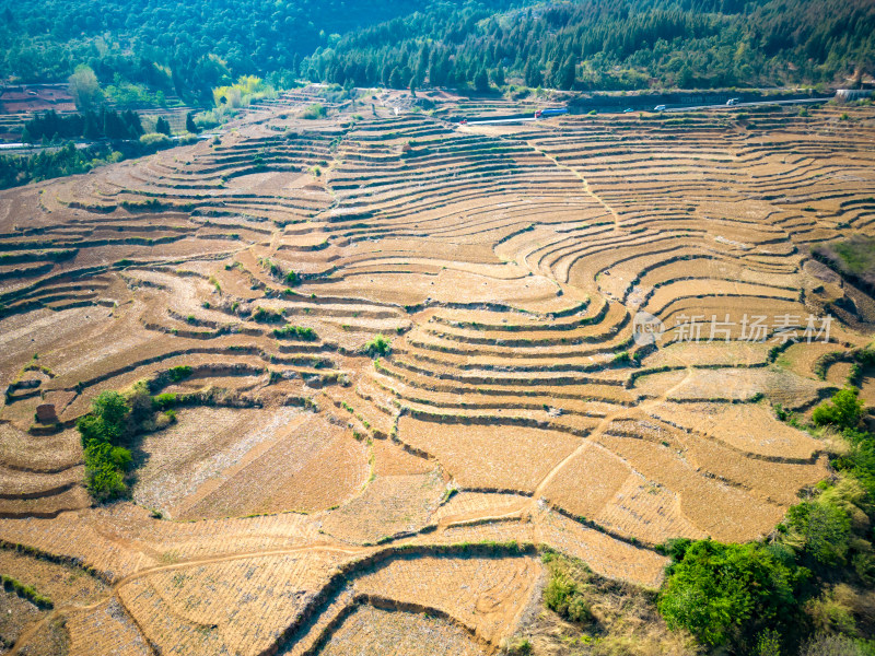 大山山区农业种植航拍摄影图