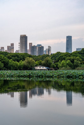 武汉东湖风景区东湖听涛湖泊水域游船