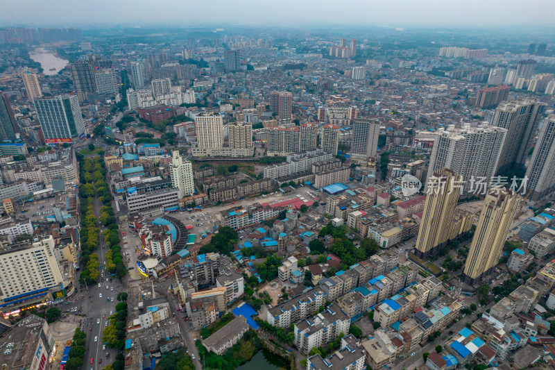 广西钦州城市大景航拍摄影图