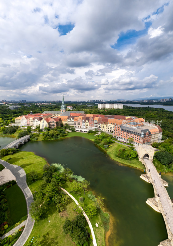 东莞松山湖景区航拍