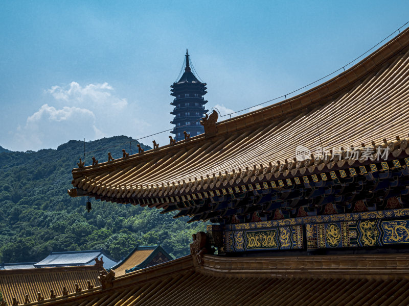 浙江舟山普陀山宝陀讲寺风光