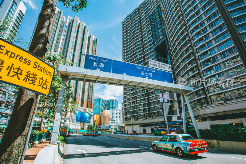 香港九龙城区城市风光