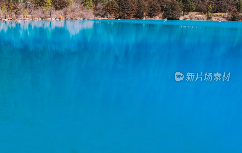 川西九寨沟冬季雪山碧蓝海子唯美