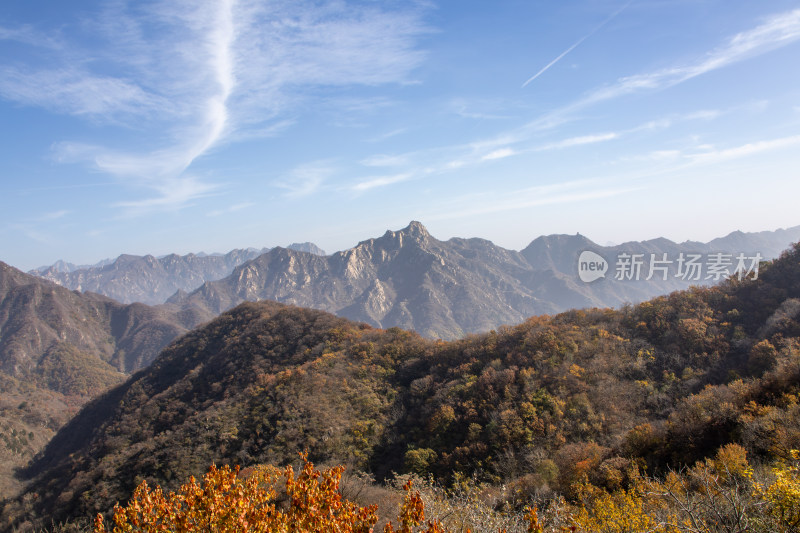 北京慕田峪长城秋色山峦叠嶂层林尽染