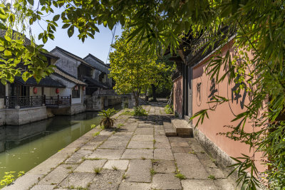 浙江绍兴柯岩景区柯岩鲁镇风景