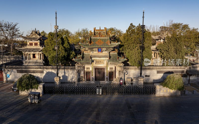 山东省聊城市东昌府区聊城古城航拍