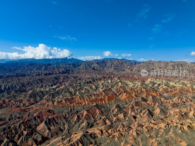 张掖七彩丹霞5A景区航拍图