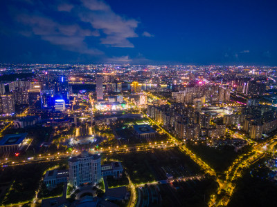 佛山顺德夜景航拍