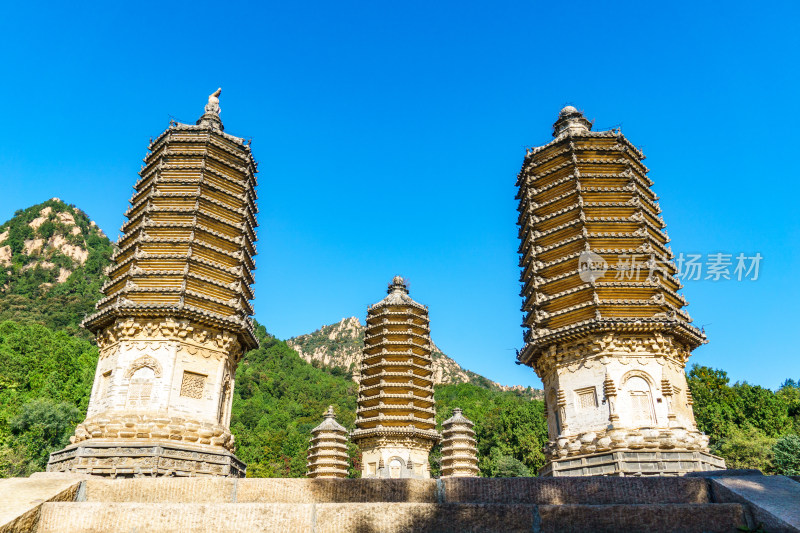 北京市昌平区4A景区银山塔林