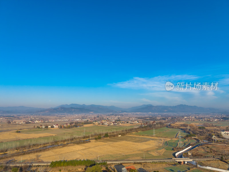 乡村田园风光航拍全景