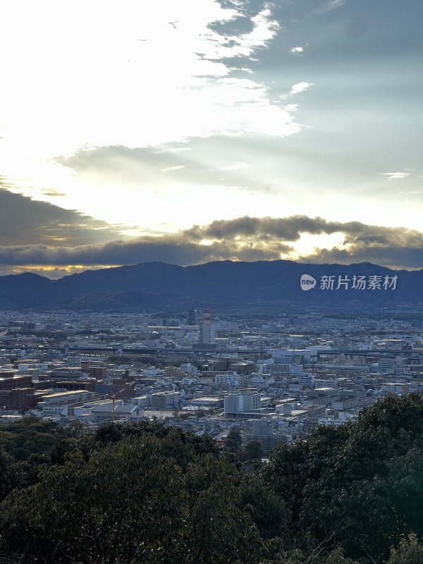 远眺日本京都美景