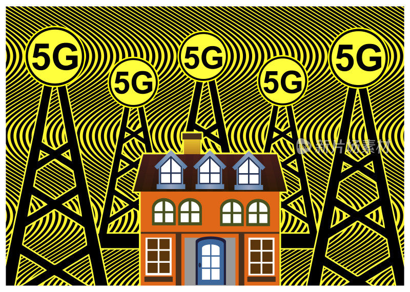 房屋旁的5G信号塔