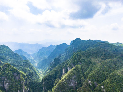 湖南张家界奇特山川航拍摄影图