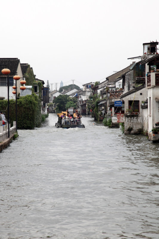 江南水乡古镇临水古建筑景观