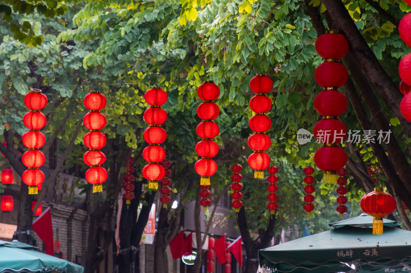 福州新年街道人间烟火气