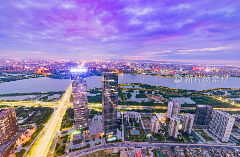 城市车流夜景延时