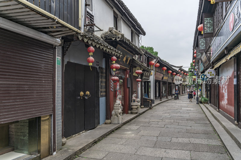 绍兴仓桥直街江南水乡风景